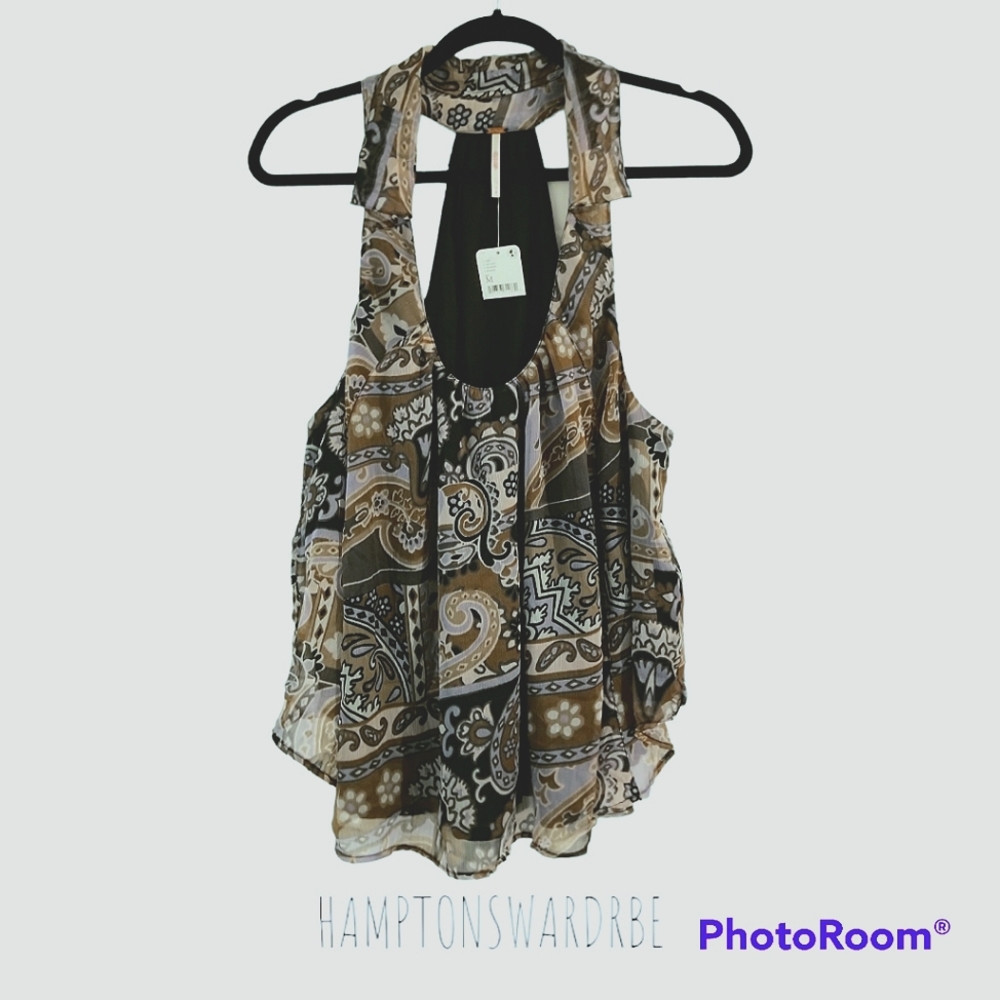 Free People🌎Dark Combo Halter Tank M